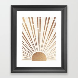 Sun Shines Inside you-Gold Edition Framed Art Print