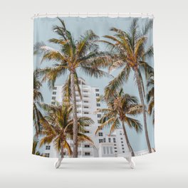palm trees vii / miami beach, florida Shower Curtain