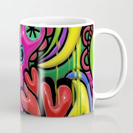 Colorful Graffiti Driping Pattern Coffee Mug