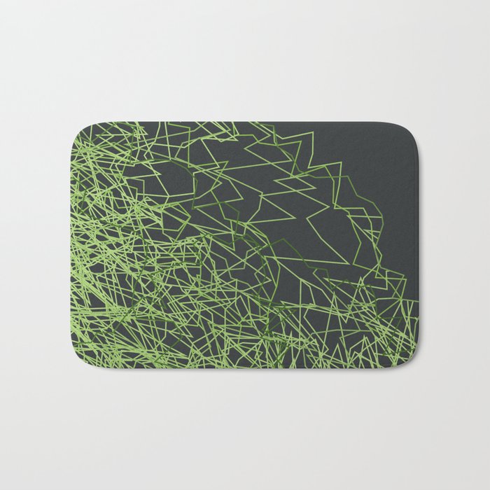 abstract mandala of doodles isolated on black Bath Mat