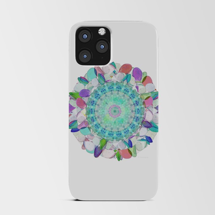 Colorful Flower Art Petal Mandala iPhone Card Case