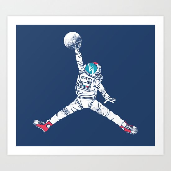 Space dunk Art Print
