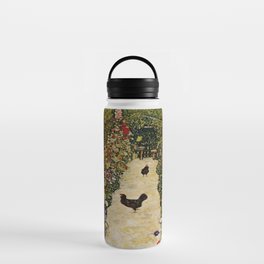 Gustav Klimt Garden Path with Hens Water Bottle