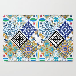 Tiles,mosaic,azulejo,quilt,Portuguese,majolica, Cutting Board