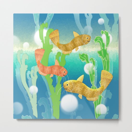 Toy Catfish Under the Sea Metal Print