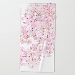 cherry blossom ink and watercolor 1 Beach Towel