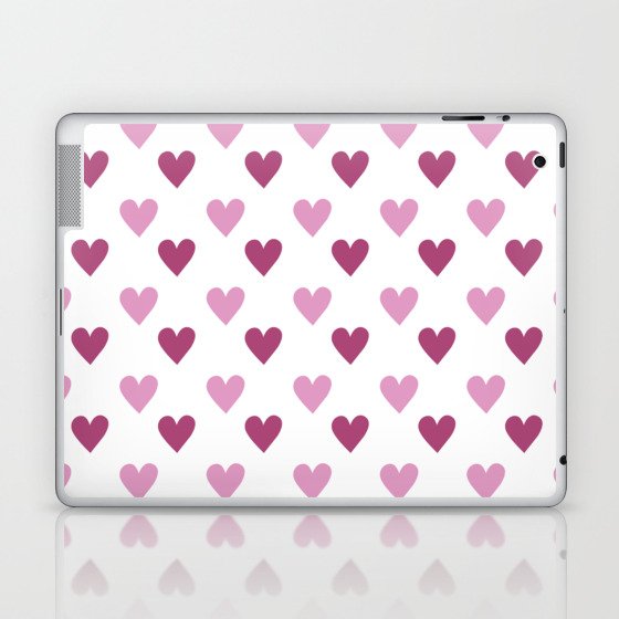 Hearts pattern Laptop & iPad Skin