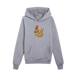 Favorite chickens brown Kids Pullover Hoodies