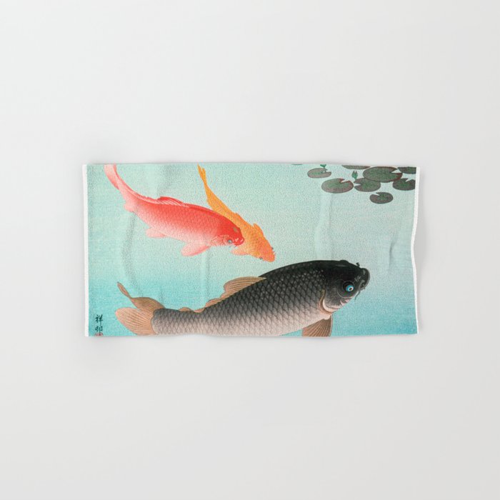 Common and Golden Carp Hand & Bath Towel