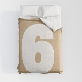 6 (White & Tan Number) Comforter