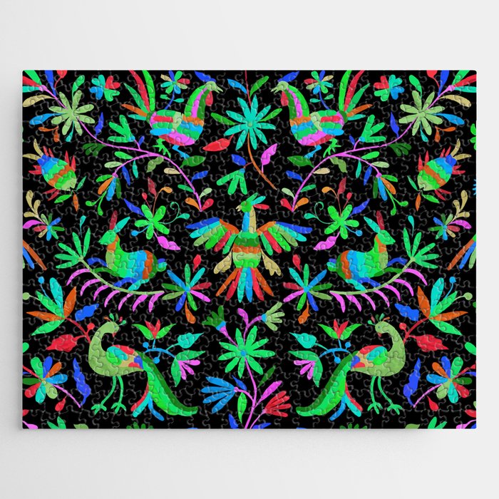 Otomi Black Jigsaw Puzzle