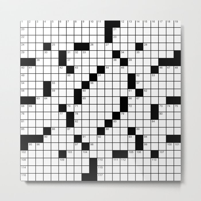 Crossword Puzzle - Write on it!  Metal Print