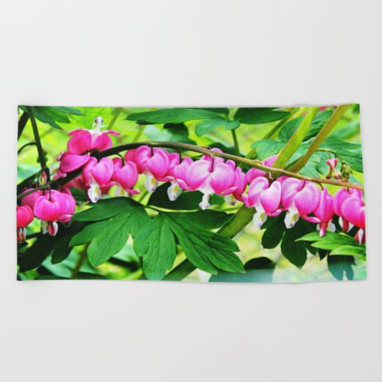Bleeding Hearts Beach Towel