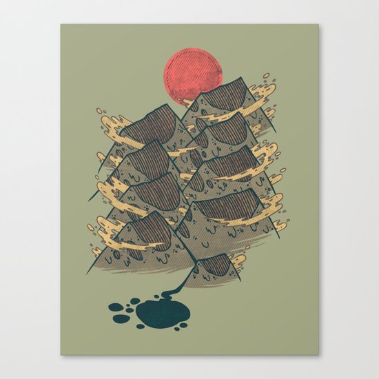 There's Chocolate in Those Mountains Canvas Print