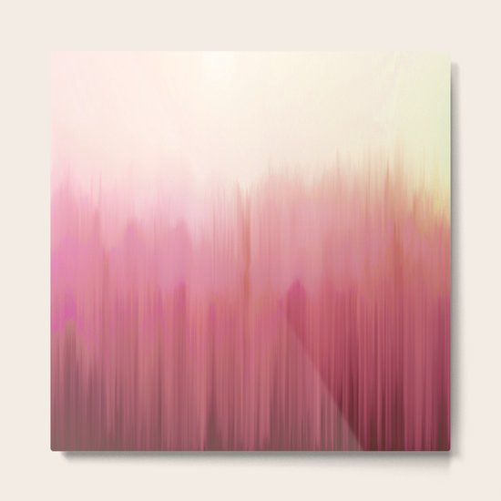 Soft Pink Woods Metal Print