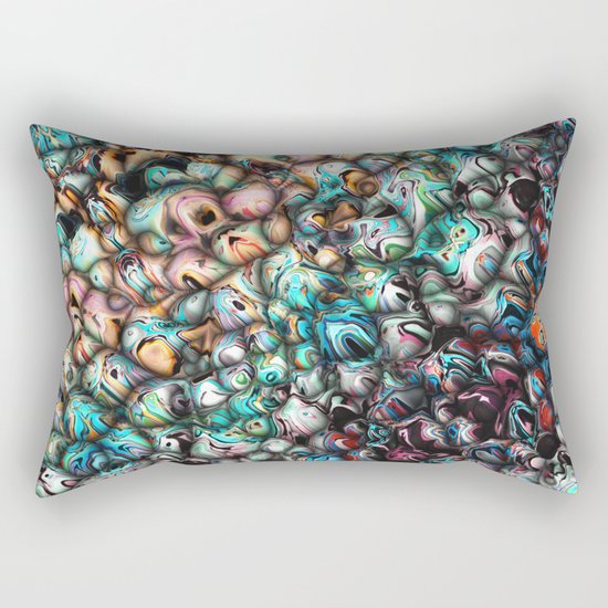 Textural 3D Abstract Rectangular Pillow