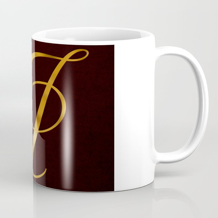 Golden letter i in vintage design Coffee Mug