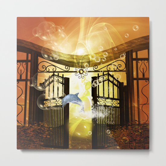 Cute dolphin Metal Print