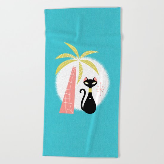 va-CAT-ions Beach Towel