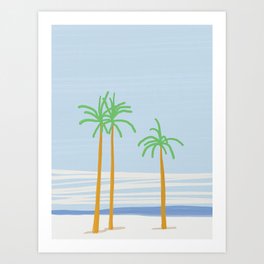 Summer palm beach Art Print