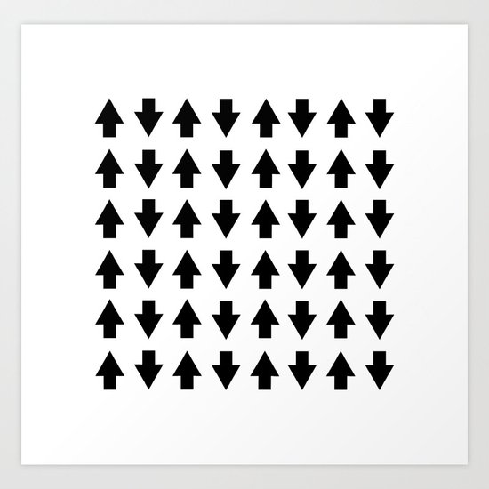 Arrows Black Art Print