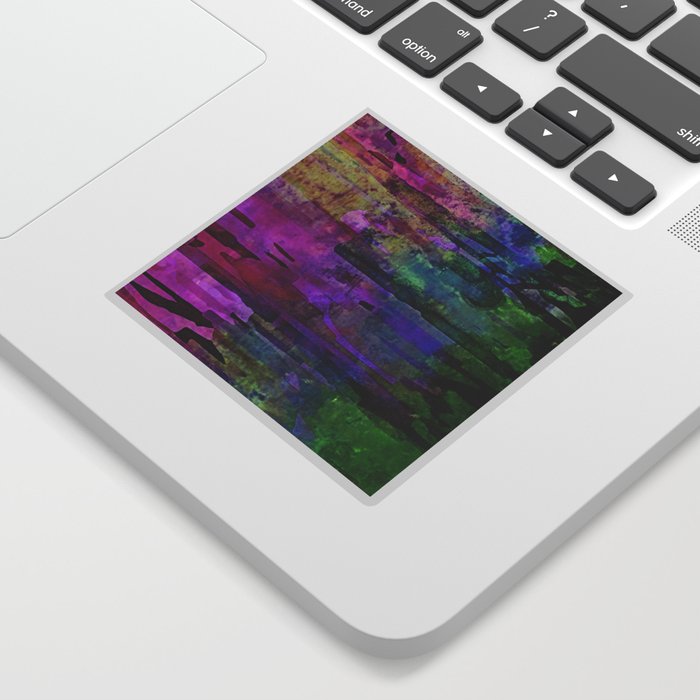 Rainbow Jungle Watercolor Sticker