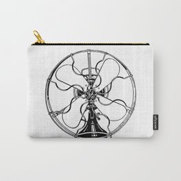 Fan Carry-All Pouch | Verano, Holidays, Hot, Calor, Sunny, Black And White, Vacaciones, Painting, Illustration, Vintage 