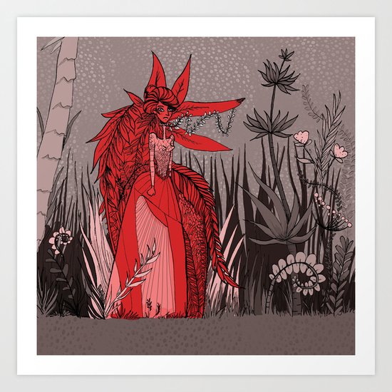 Woman Wolf 2 Art Print