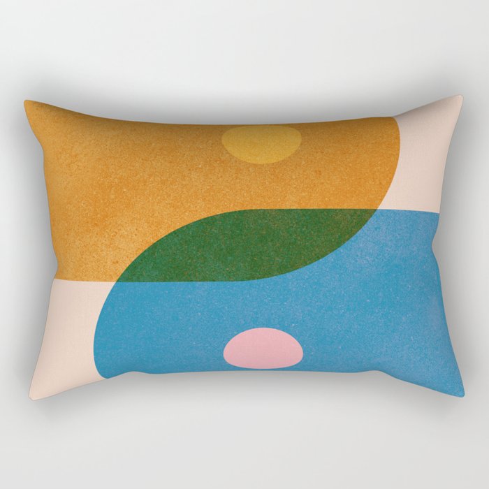 Abstraction_SUN_BALANCE_YIN_YANG_CONNECT_POP_ART_0108A Rectangular Pillow