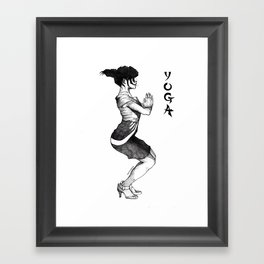 Yoga In High Heels Framed Art Print