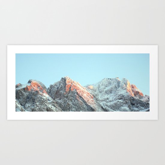 zugspitze mountain panorama, germany. Art Print
