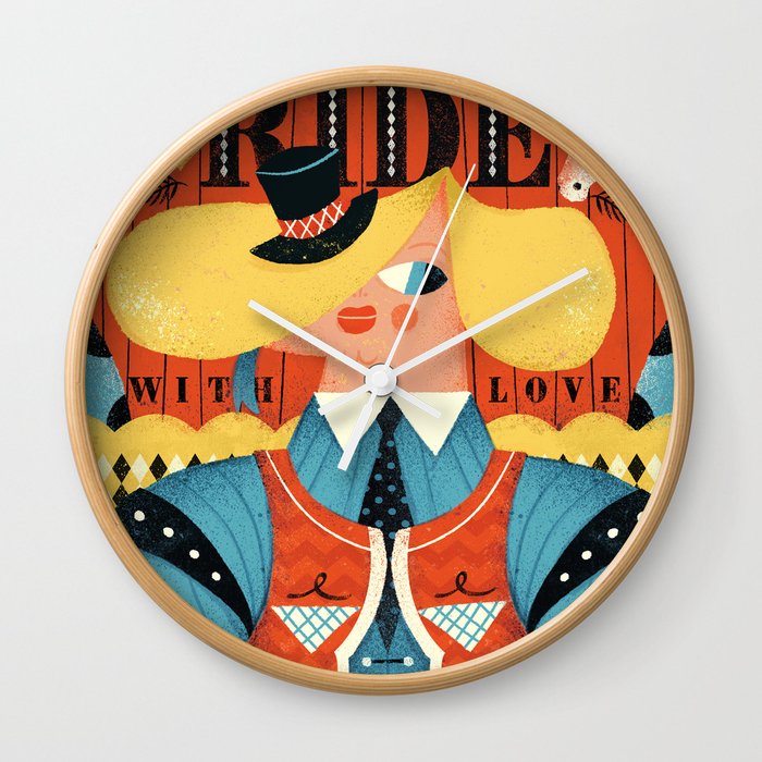 Ride, with love Wall Clock