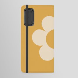 La Fleur | 07 - Retro Floral Print Yellow Aesthetic Boho Decor Abstract Flower Android Wallet Case