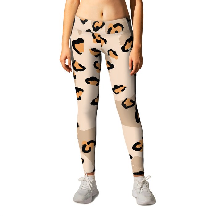 Leopard Print Seamless Pattern Leggings