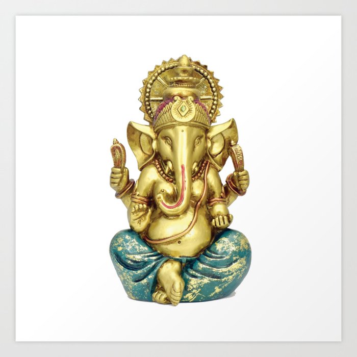 Hindu Ganesha Statue Idol Art Print