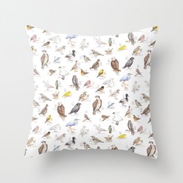 Birds of the Pacific Northwest Throw Pillow
