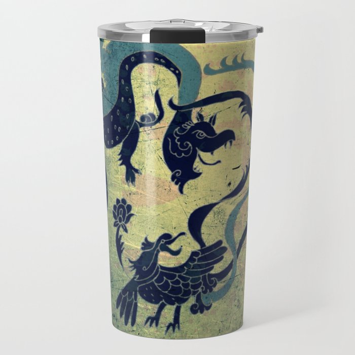 myth of dragon and the Phoenix Travel Mug