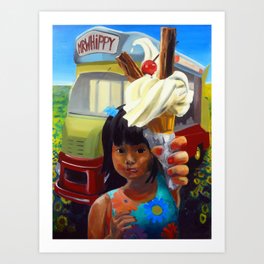 Mr Whippy - Ice cream van Art Print