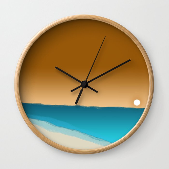 beach sunset 2 Wall Clock
