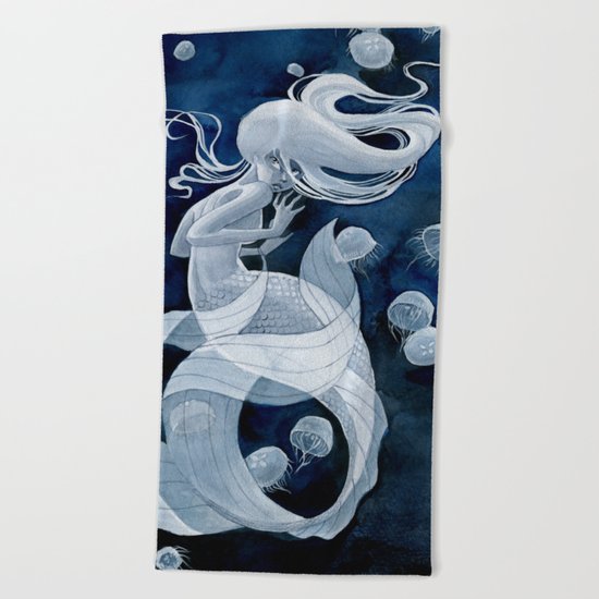 Jellyfish Mermaid Beach Towel