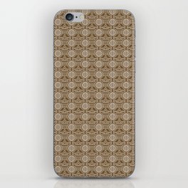 Tribal Pattern in Brown Background iPhone Skin
