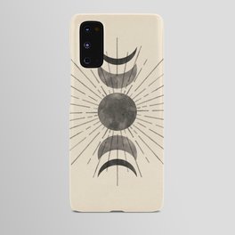 Boho sun and moon Android Case