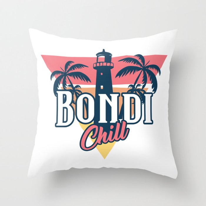 Bondi chill Throw Pillow