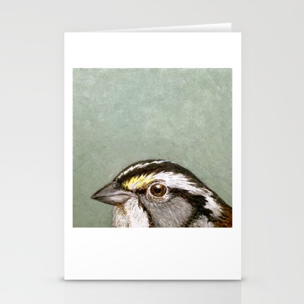 White-Throated Sparrow Portrait Stationery Cards
