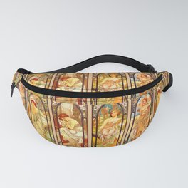 Alphonse Mucha "Times of day" Fanny Pack