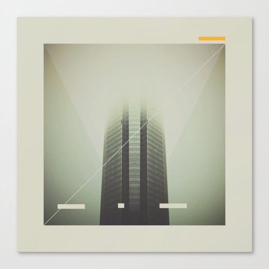Devon Tower Divided By Fog Canvas Print