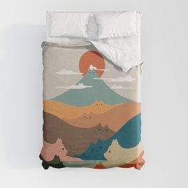 Cat Landscape 132 Duvet Cover