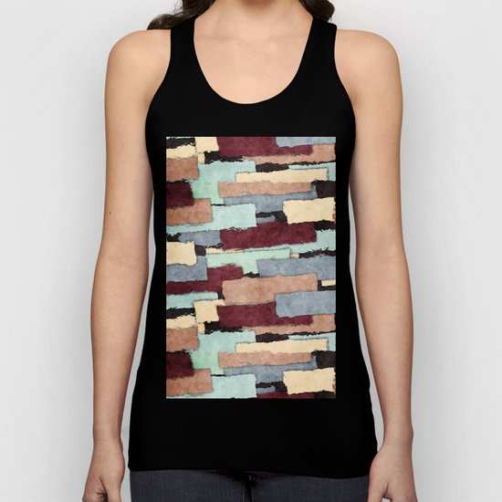 Abstract Patchwork Unisex Tank Top