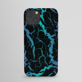 Cracked Space Lava - Purple/Cyan iPhone Case