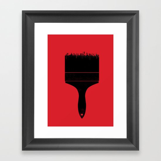 City Brush Framed Art Print